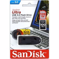 SanDisk Ultra USB atmintukas 128 GB USB A tipo 3.2 Gen 1 (3.1 Gen 1) Juoda