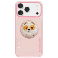 Nimmy Glasses Cool Dog magnetinis dėklas telefonui iPhone 17 - rožinis