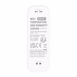 GreenBlue GB737 – vidaus Wi-Fi temperatūros ir drėgmės jutiklis, 3,0 V, 2× LR03