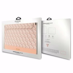 Guess GCube dryžuotas 14" nešiojamojo kompiuterio dėklas - rožinis