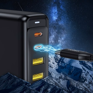 Įkroviklis CHOETECH GaN 2x USB-C, 2x USB-A: 140W, PD3.1, QC3.0