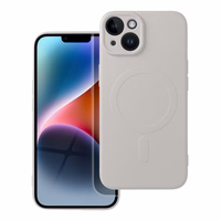 Silikoninis Magnetinis dėklas telefonui, suderinamas su MagSafe, skirtas iPhone 14, senovinė balta