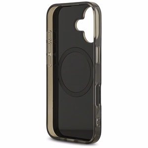 US Polo DH ir apatinės juostos logotipas Magnetinis dėklas iPhone 17 - juodas