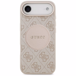 Guess 4G Circle Classic Logo Magnetinis dėklas telefonui iPhone Air - rožinė