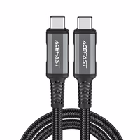 Acefast C1-09 USB-C / USB-C USB4 PD3.1 kabelis 5A 1m - pilkai juodas