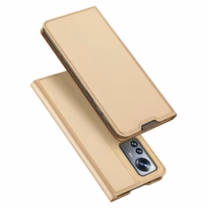 Dux Ducis Skin Pro dėklas telefonui dėklas su atvartu Xiaomi 12 Pro auksinė
