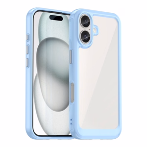Outer Space dėklas telefonui su geliniu rėmeliu iPhone 16 Plus - mėlynas