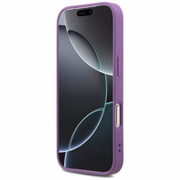 Guess Fiksuotas Blizgus Didelis 4G dėklas telefonui iPhone 17 Pro - violetinė