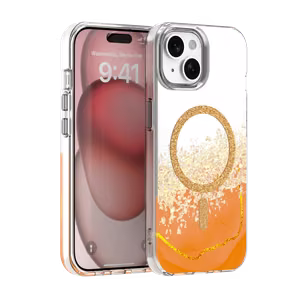 Epoxy Mag dėklas skirtas iPhone 13 / 14 6,1" oranžinis