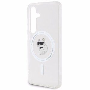 Karl Lagerfeld IML Choupette magnetinis dėklas telefonui Samsung Galaxy S24 - permatomas