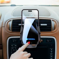 Forcell F-GRIP HS6 automobilinis laikiklis su belaidžiu įkrovikliu, tvirtinamas prie stiklo ir oro angos, juodas