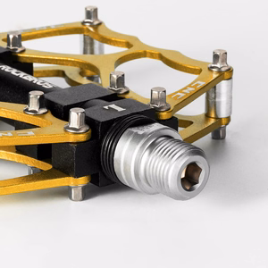 Rockbros JT201012LG 2010-12L aliumininiai platforminiai dviračio pedalai – auksiniai