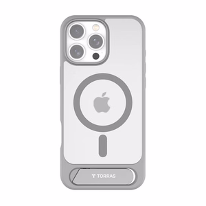 Torras Pstand serijos dėklas telefonui iPhone 16 Pro Max - pilkas