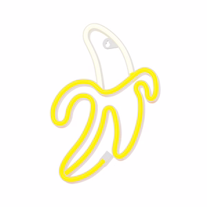Neon LED Light BANANA baltas geltonas Bat + USB FLNE10 Forever Light