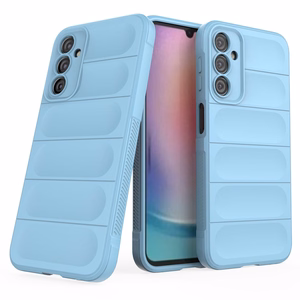 Dėklas telefonui Magic Shield Samsung Galaxy A24 4G lankstus apsauginis dėklas - šviesiai mėlynas