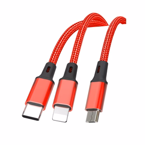 XO kabelis NB173 3in1 USB - Lightning + USB-C + microUSB 1,2 m 2,4A juodas