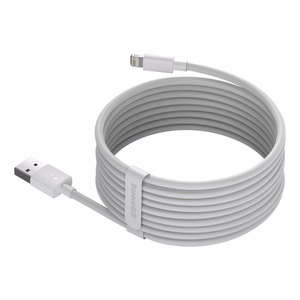 Baseus kabelis Simple Wisdom USB - Lightning 1,5 m 2,4A baltas 2 vnt.