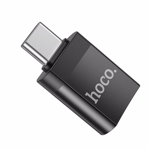 Adapteris Hoco UA17 Type-C to USB-A juodas