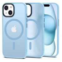 Tech-Protect MagMat Magnetinis dėklas telefonui iPhone 15 - matinė mėlyna