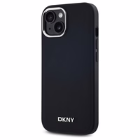 DKNY Paprastas logotipas Magnetinis dėklas telefonui iPhone 15 Plus - juodas