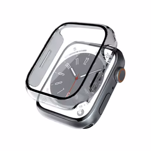 Crong Hybrid Watch Case apsauginis dėklas su integruotu stiklu, skirtas Apple Watch 44 mm, skaidrus