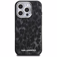 Karl Lagerfeld IML Leopard Pattern MagSafe deklas iPhone 16 Pro - juodas
