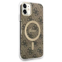 Guess GUHMN61H4STW iPhone 11 6.1" rudas/rudas kietas dėklas 4G MagSafe