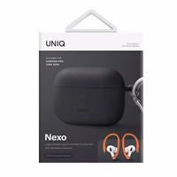 Uniq Nexo dėklas AirPods Pro 2 + ausų kabliukai - pilka
