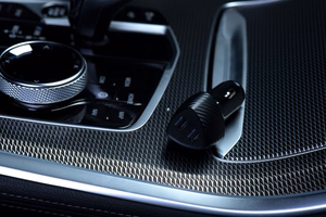 FORCELL CARBON automobilinis įkroviklis Type C 3.0 PD20W + Type C 3.0 PD20W CC50-2C juodas (Iš viso 40W)