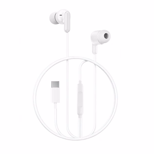 XO EP84 laidinės ausinės su USB-C jungtimi, baltos