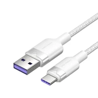 USB 2.0 A į USB-C 6A "Vention CTOWF" 1M kabelis (baltas)