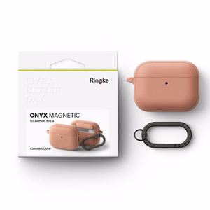 Ringke Onyx Magnetic MagSafe dėklas AirPods Pro 3 rožinis