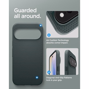 „Spigen Liquid Air (Mag Fit)“ dėklas „Google Pixel 11 Pro“, žalias („Abyss Green“)