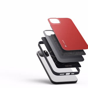 Dux Ducis Fino dėklas telefonui iPhone 14 Plus raudonas, pagamintas iš nailono