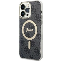 Guess 4G Magnetinis dėklas telefonui iPhone 14 Pro Max - juodas