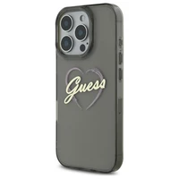 Guess IML širdies dėklas telefonui iPhone 16 Pro Max - juoda