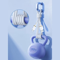 Dudao L25C USB-C - USB-C silikoninis kabelis 60W 1 m - baltas