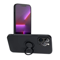 Silikoninis žiedinis dėklas telefonui IPHONE 12 Pro Max - juodas