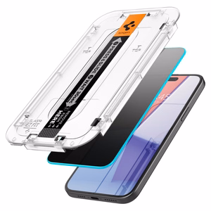 Spigen Glas.tR EZ Fit privatumo apsauginis stiklas iPhone 15 Plus