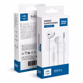 Laidinės ausinės Jack 3,5 mm Blue Star PA-E65 1,2 m baltos