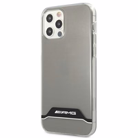 AMG Electroplate juodas ir baltas dėklas iPhone 12 / 12 Pro - skaidrus