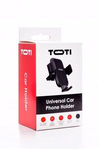 SEEK TOTI universalus automobilinis telefono laikiklis ventiliacijos angai, juodas