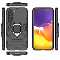 Ring Armor dėklas Samsung Galaxy S23 šarvuotas dangtelis magnetinis laikiklis žiedas juodas