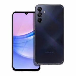 Skaidrus dėklas telefonui 2 mm SAMSUNG A15 5G / A15 4G (kameros apsauga) permatomas