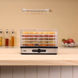 TEESA grybų, daržovių ir vaisių džiovyklė, 400 W, 5 padėklai, ekranas, oro cirkuliacija