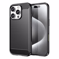 Carbon dėklas telefonui iPhone 16 Pro - juodas
