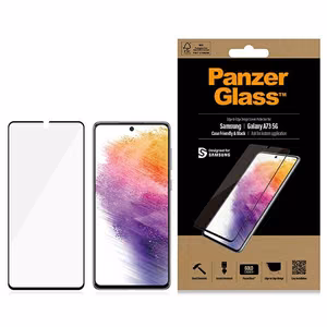 PanzerGlass E2E Regular apsauginis stiklas Samsung Galaxy A73 - su juodu rėmeliu