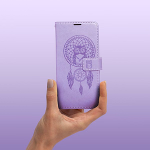 MEZZO knygos tipo dėklas telefonui SAMSUNG A25 5G su sapnų gaudykle, violetinis
