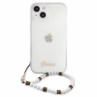 Guess GUHCP13MKPSWH iPhone 13 6.1" Permatomas kietas dėklas Baltas Perlas