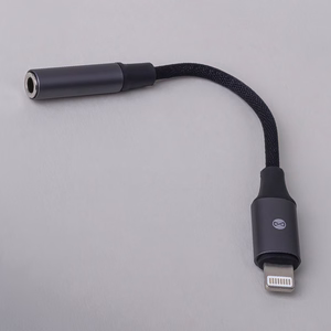 Forever adapteris audio AJL-01 3,5 mm ausinių kištukas - Lightning juodas